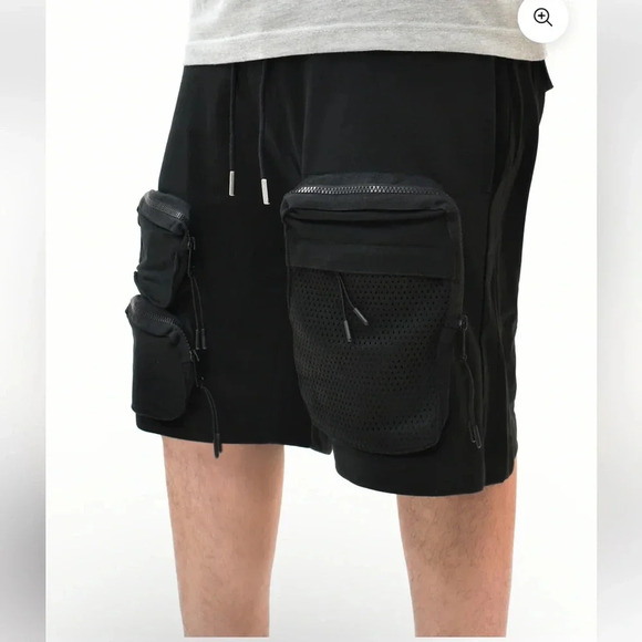 ⭐️ Switch Remarkable Heavy Knit Cargo Shorts Black NWT Size XL - Picture 4 of 7